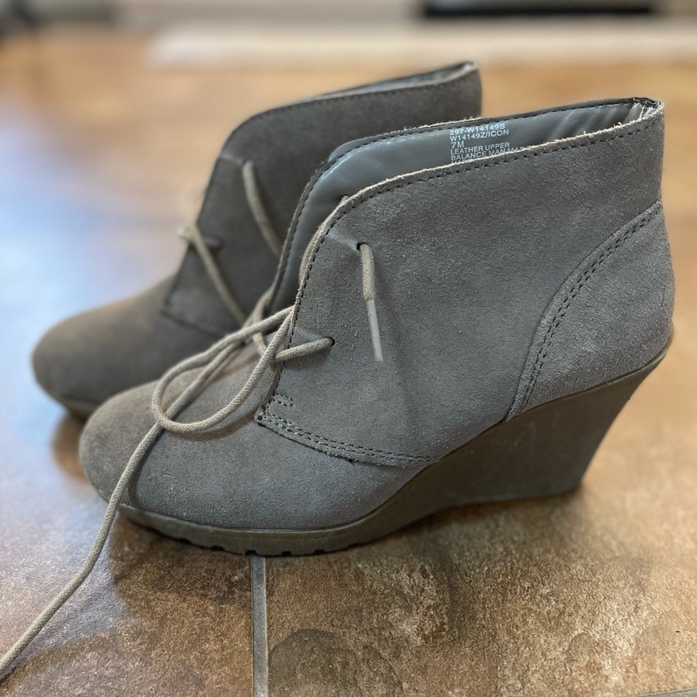 Gray boots